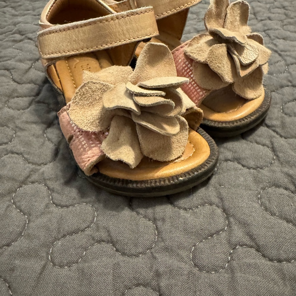 Bisgaard Toddler Tan and Pink Sandals US 6